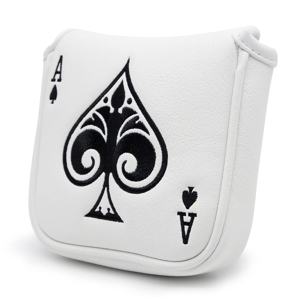 Barudan Golf Ace Heel Shaft Mallet Cover Square Mallet Putter Cover Headcover Magnetic (for Square Mallet)