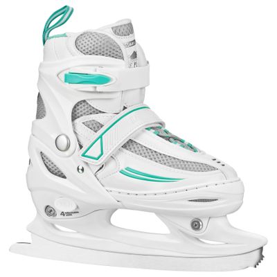 Lake Placid Summit Girl's Adjustable Ice Skate White/Mint Small (10J 13)