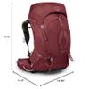 Osprey Aura AG 50L Women's Backpacking Backpack, Berry Sorbet Red, WM/L view 3