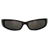 2 Pairs of MF Eyewear Bad Attitude Cool Wraparound Motorcycle Riding Sports Sunglasses Black Frames with Clear & Smoke Lenses view 2