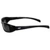 2 Pairs of MF Eyewear Bad Attitude Cool Wraparound Motorcycle Riding Sports Sunglasses Black Frames with Clear & Smoke Lenses view 3