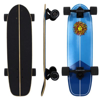 KONA SURF CO. Original Sun Series Cruiser Complete Skateboard for Kids and Adults (Mini Log/Blue, 29in)