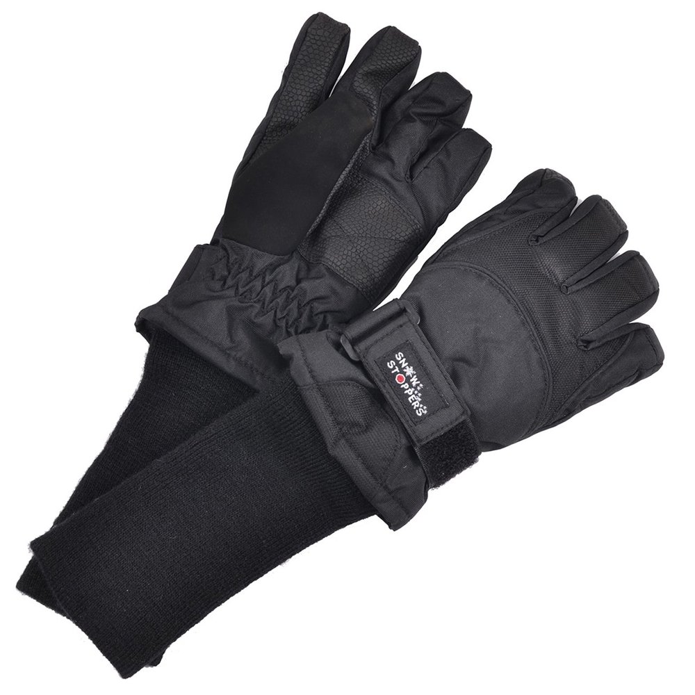 SnowStoppers Kids Ski and Winter Sports Gloves (Black, Small (6-10 Years))