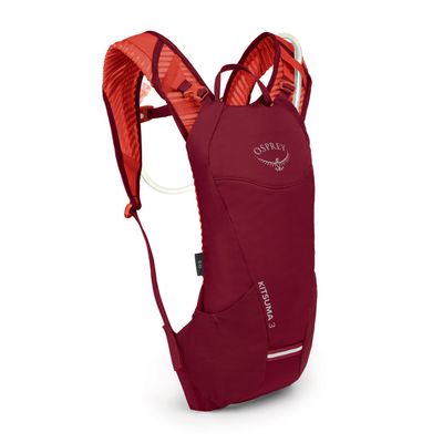 Osprey Kitsuma 3L Women's Biking Backpack with Hydraulics Reservoir, Claret Red