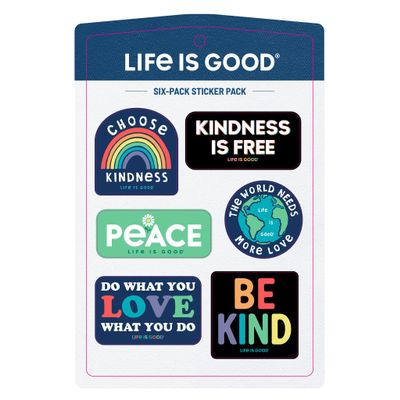 Life is Good. Six-Pack Stickers, Optimism Pack