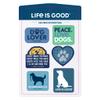 Life is Good. Six-Pack Stickers, Dog Pack view 1