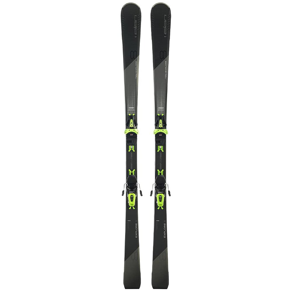 Elan Explore 8 LS Black Skis w/EL 10 GW Shift Blk/Grn Bindings 2022 Black 168