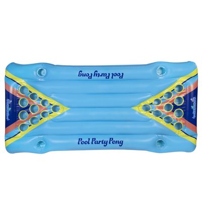 PoolCandy Inflatable Pool Party Pong; an Easy Set up Pool, Lake or Beach Pong Game. Perfect for Your Next BBQ, Pool or Beach Party.