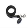 Tack Shack Leather Lead, Single ply, snap or 30 inch Chain, Lead Rope, Lead line, Quality Leather Lead, Brass Plate, Custom Lead Rope. (Black and Chrome Leather Lead with Chrome Snap) view 1