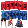 PULUOMASI Sports Pinnies-Numbered Practice Vest Pennies for Soccer Basketball Jersey Bibs -Set of 12/Youth Adults Team view 1