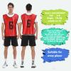 PULUOMASI Sports Pinnies-Numbered Practice Vest Pennies for Soccer Basketball Jersey Bibs -Set of 12/Youth Adults Team view 4