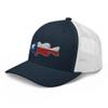 Gunner Gear Fishing Hat Bass Fish Texas Flag Embroidered Snapback Trucker Hat Navy/White view 4