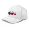 Gunner Gear Fishing Hat Bass Fish Texas Flag Embroidered Snapback Trucker Hat White view 4