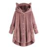 tuduoms Winter Coats for Women Teen Girls Plush Hoodies Plus Size Fleece Jackets Cute Cat Ears Winter Warm Hooded Sweater view 1