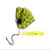 48-Pack Clean Green Recycled Yellow Golf Balls - Neon Colored - Used Good Condition - Includes Mesh Carry Bag - Cheap Golf Balls for Men and Women view 1