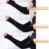 Facecozy Arm Warmers Women, Knit Warm Cashmere Blend Long Fingerless Gloves for Women Cold Weather Mittens with Thumb Hole (white, 19.6"/50cm) view 2