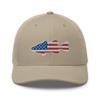 Gunner Gear Fishing Hat Bass Fish American Flag Embroidered Snapback Trucker Khaki Hat view 1
