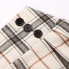 IDEALSANXUN Plaid Skirt for Womens High Waist Aline Pleated Midi Skirts (Beige, Small) view 4