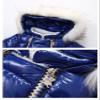 Bestgift Winter clothes thick PU fur collar children's one-piece suit fur collar baby one-piece clothes thick warm romper White 80 view 2