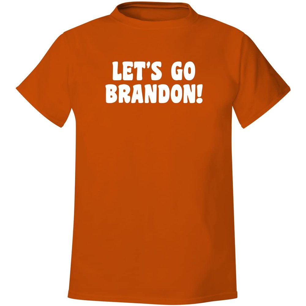 BH Cool Designs Lets Go Brandon! - Men's Soft & Comfortable T-Shirt, Orange, XX-Large