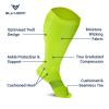 BLU HORN Knee High Compression Socks 15 To 20 mmHg ForEveryday Use Improves Blood Circulation, Relieves Pain & Swelling Size 2X Large, Neon Green, 1 Pair view 4