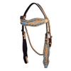 HILASON Western Horse Headstall Tack Bridle American Leather Hand Paint view 1
