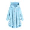 tuduoms Winter Coats for Women Teen Girls Plush Hoodies Plus Size Fleece Jackets Cute Cat Ears Winter Warm Hooded Sweater view 1