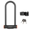 INTEKIN Bike U Lock Heavy Duty Bike Lock Bicycle Lock 16mm U Lock for Bicycle Heavy Duty U Lock with 3 Keys for Road Bikes Mountain Bikes 11.61 * 5.71inch view 1