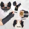 Facecozy Arm Warmers Women, Knit Warm Cashmere Blend Long Fingerless Gloves for Women Cold Weather Mittens with Thumb Hole (Dark Gray, 19.6"/50cm) view 2