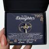 18th Birthday Necklace Gift with Message Card for Daughter, to My Daughter 18th Birthday Cross Dancing Necklace Gift, Daughter's 18th Birthday view 2