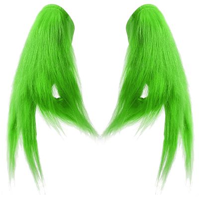 Green Furry Hand Gloves Green Monster Furry Gloves for Halloween Christmas Cosplay Costume