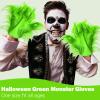 Green Furry Hand Gloves Green Monster Furry Gloves for Halloween Christmas Cosplay Costume view 2