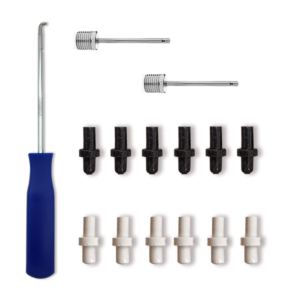 MINDCOLLISION Basketball Valve Replacement Valve, Sports Ball Leak Repair Kit, Sports Ball Doctor, White and Black Valve, Suitable for Basketball, Football, Volleyball,Package 2