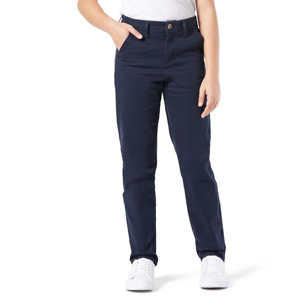Levi Strauss Signature Gold Girls' Uniform Pant, (New) Navy Blazer, 5