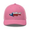 Gunner Gear Fishing Hat Bass Fish Texas Flag Embroidered Snapback Trucker Hat Pink view 1