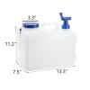 Dicunoy Water Container with Spigot, 4 Gallon Camping Drinking Water Storage Jug, Portable Thick Slim Water Dispenser Carrier for Vehicle, Car, Outdoor, Hiking, Emergency, Hurricane Supplies view 2