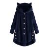 tuduoms Winter Coats for Women Teen Girls Plush Hoodies Plus Size Fleece Jackets Cute Cat Ears Winter Warm Hooded Sweater view 1