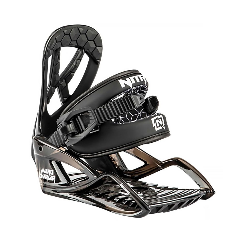 Nitro Charger Micro Youth Snowboard Bindings, Black, X-Small