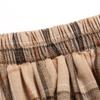 Plaid Skirt for Womens High Waist Aline Pleated Midi Skirts(Khaki, S) view 2