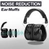 Gun Range Ear Protection Shooting Ear Protection Ear Muffs for Shooting Range Including High-Performance Earmuffs, Range Eye Protection-Gun Safety Glasses,Earplugs,Hard Storage Carrying Case-Black view 2