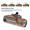 CRONHAWK Rechargeable Pistol Light, 700 Lumen Compact Rail Mounted Tactical Gun Flashlight fit for Picatinny MIL-STD-1913 view 4