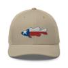 Gunner Gear Fishing Hat Bass Fish Texas Flag Embroidered Snapback Trucker Hat Khaki view 1
