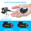 Flashlight Laser Sight Combo, 350 LMS Flashlight with Strobe Mode Green Sight, Type-C Rechargeable with LED and Green Laser, Compact Rail Mount Tactical Flashlight view 3