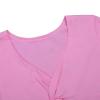 TAIKMD Kids Girls Long Sleeve Ballet Wrap Tops Classic Sweater Cardigan Ballerina Dance T-shirt Leotard Dress Cover up (Pink, 5-6) view 3