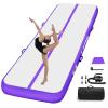 Gymnastics Mats Tumbling Track Mat, Air Mat Tumble Track Inflatable Training Mat 4 inch Thickness With Carry Bag Electric Pump For Home Use, Cheerleading, Yoga, Water Exercise (Purple, 20ftx3.3ftx4inch) view 1