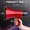 MyMealivos Portable Megaphone Bullhorn 20 Watt Power Megaphone Speaker Voice and Siren/Alarm Modes with Volume Control and Strap (Red) view 3
