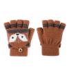 Greenery-GRE Convertible Flip Top Gloves,Winter Wool Knitted Fingerless Gloves with Mitten Cover for Toddler Kids Girls Boys 5-10 Years view 4