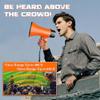 MyMealivos Portable Megaphone Bullhorn 20 Watt Power Megaphone Speaker Voice and Siren/Alarm Modes with Volume Control and Strap (Orange) view 2