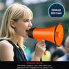 MyMealivos Portable Megaphone Bullhorn 20 Watt Power Megaphone Speaker Voice and Siren/Alarm Modes with Volume Control and Strap (Orange) view 4