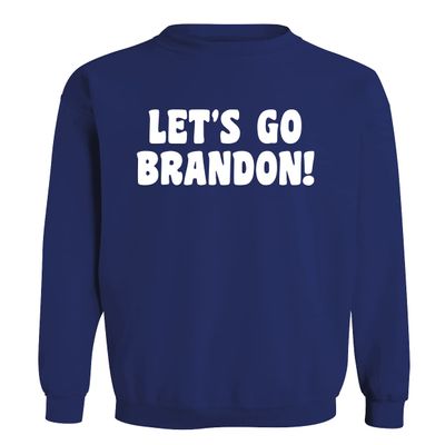 BH Cool Designs Lets Go Brandon! - Men's Soft & Comfortable Long Sleeve T-Shirt, Blue, X-Large